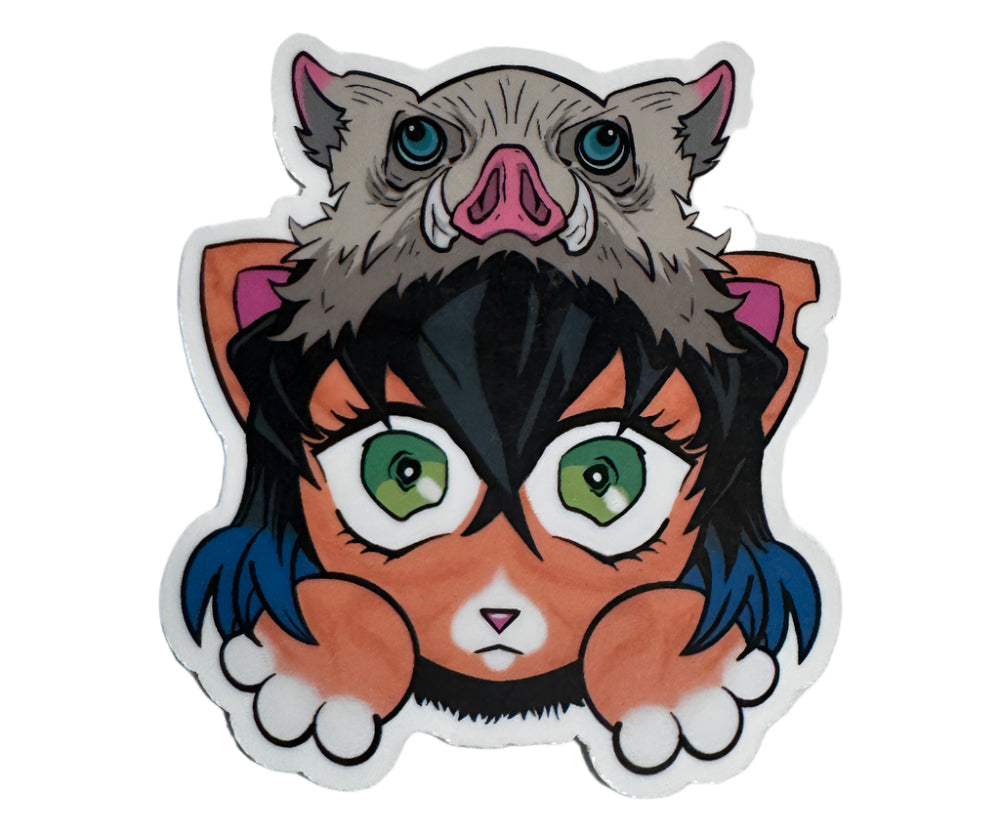 Inosuke Meow Sticker – Whats Good Stickers